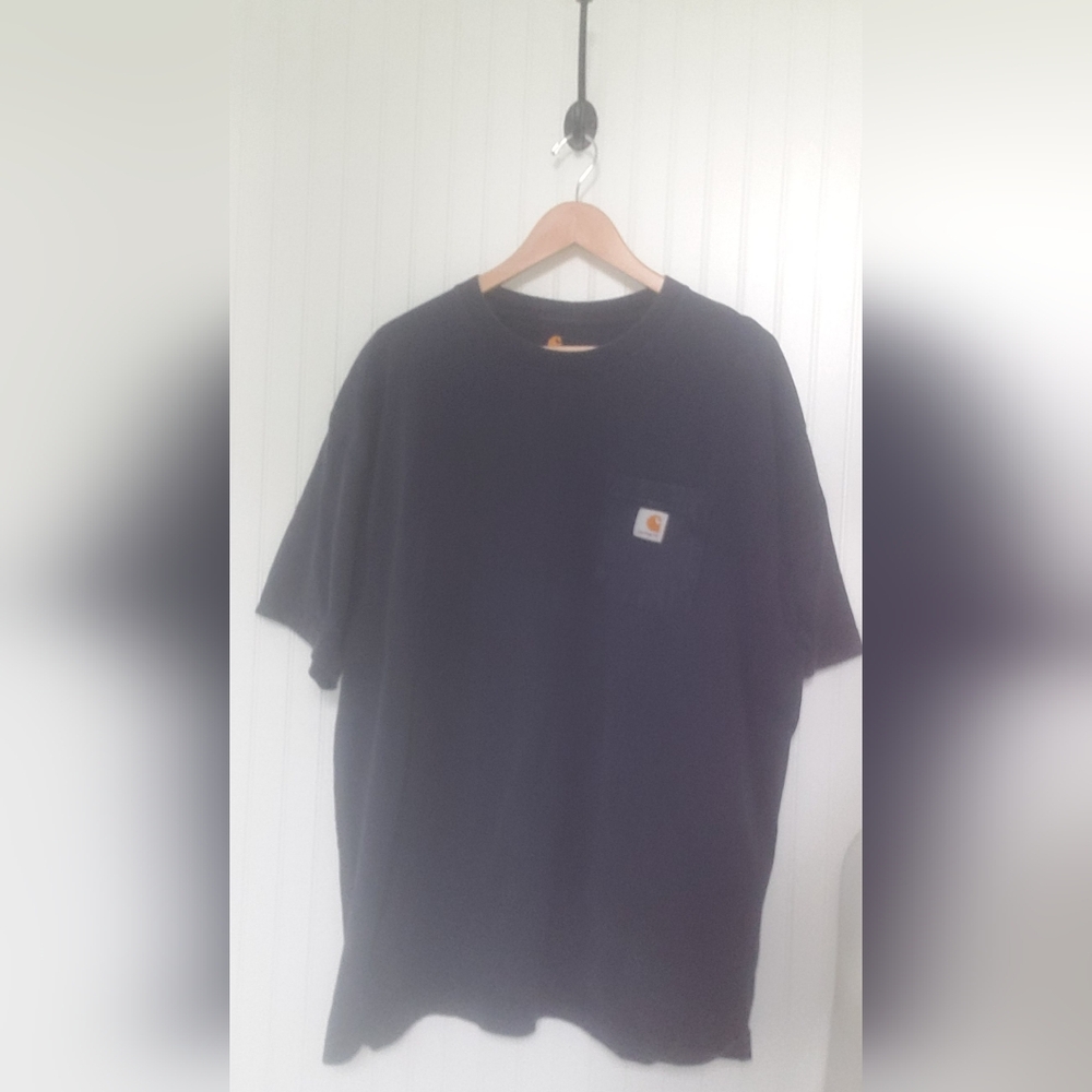 Mens Navy Blue Carhartt Pocket T-Shirt size XL